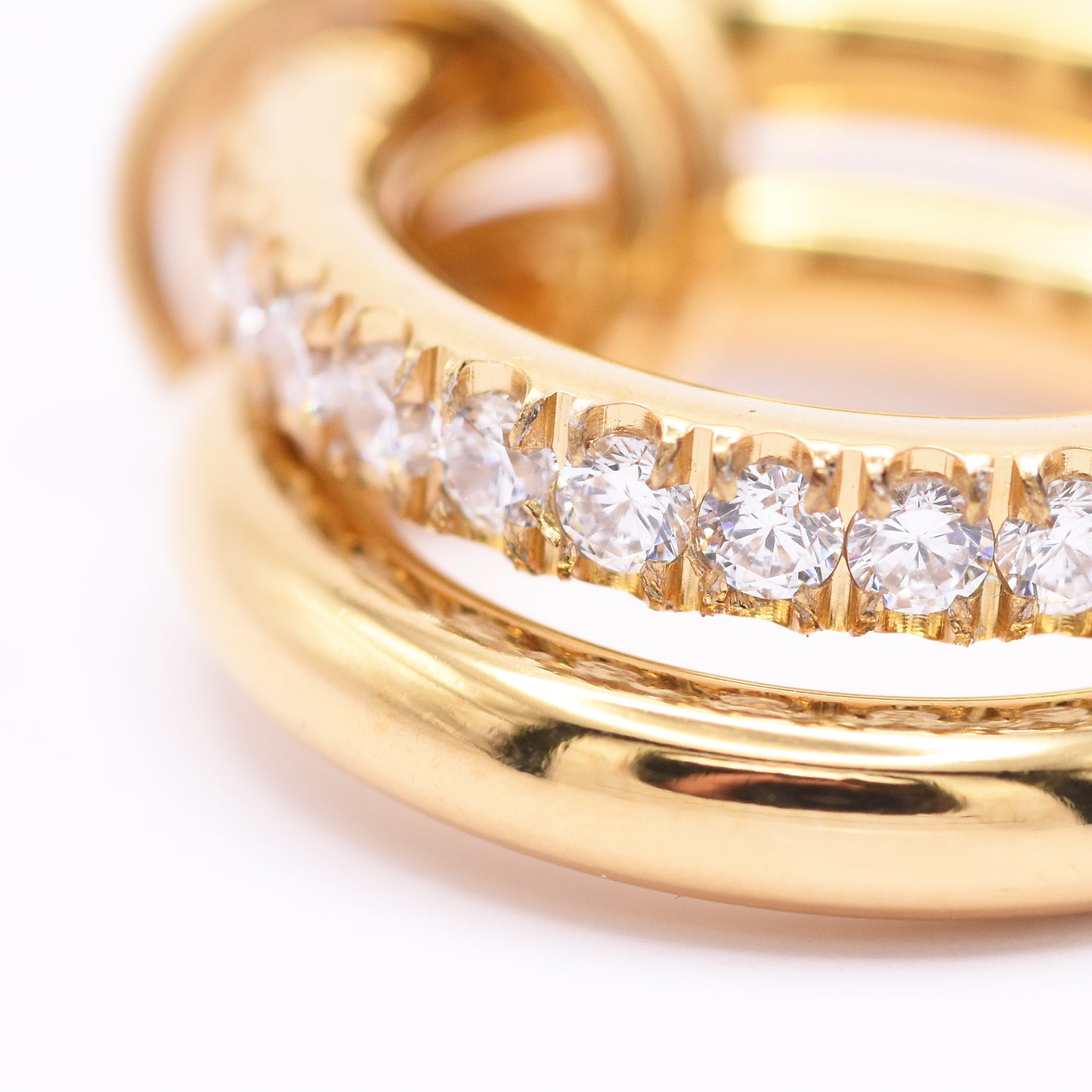 Ring / Double Zircon / NUENA Collection Edelstahl