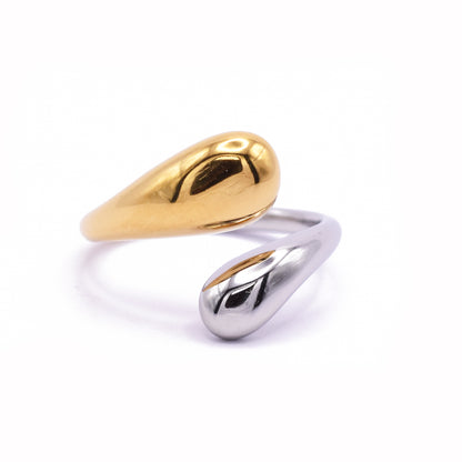Ring / BiColor Infinty Drop / NUENA Collection Edelstahl