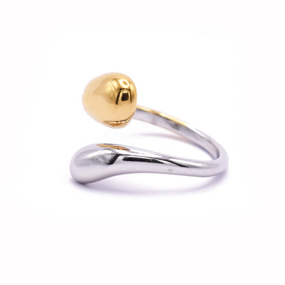Ring / BiColor Infinty Drop / NUENA Collection Edelstahl