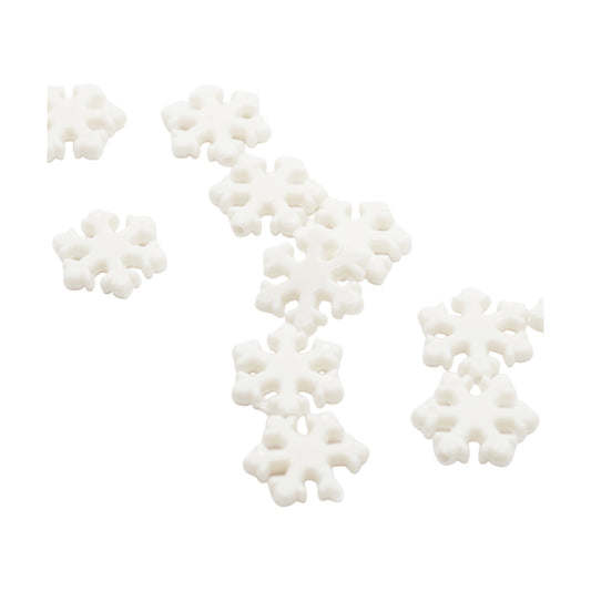 Schneeflocken zum Aufziehen aus Acryl / 12mm / 10 Stk.