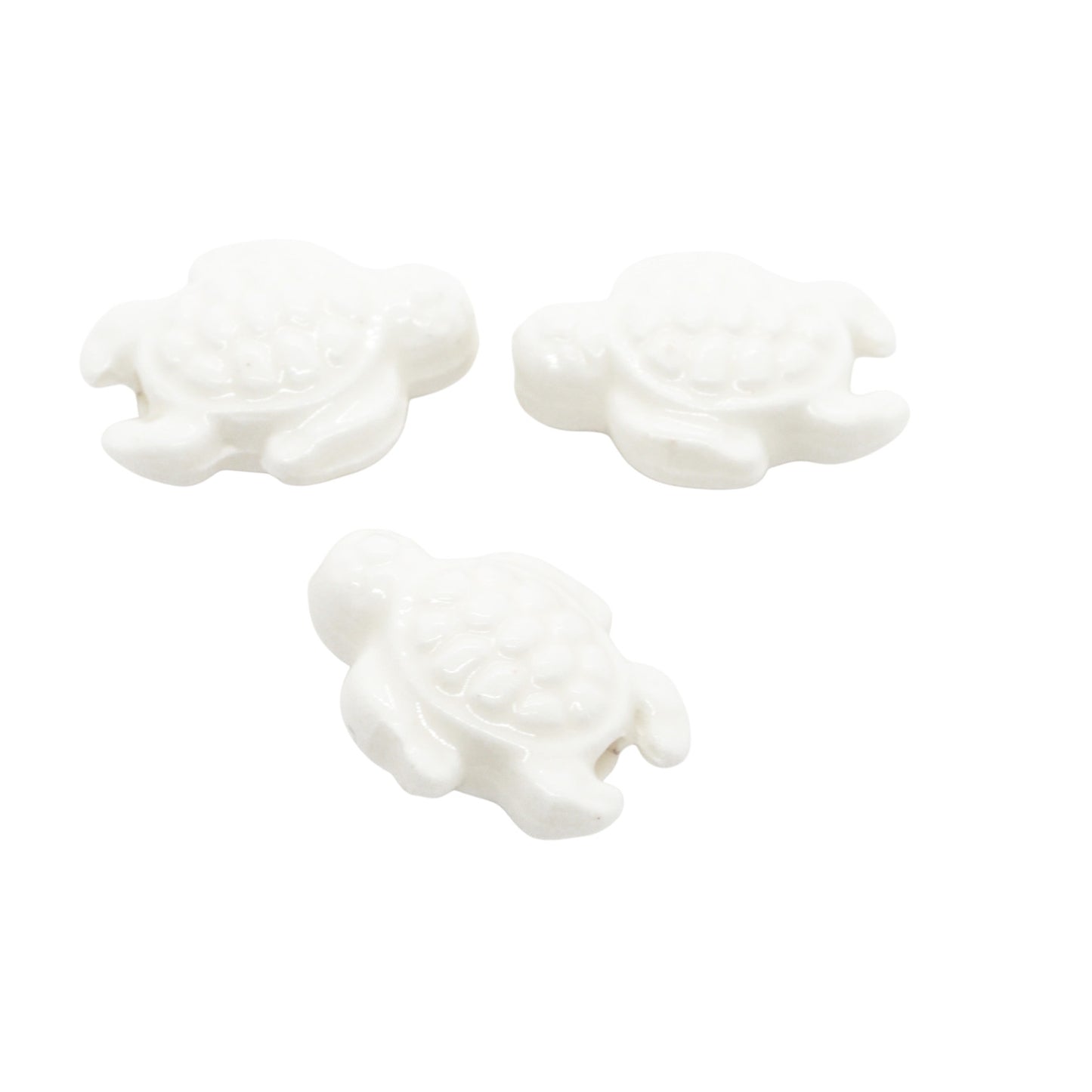 Porzellan Schildkröte weiss / 19mm