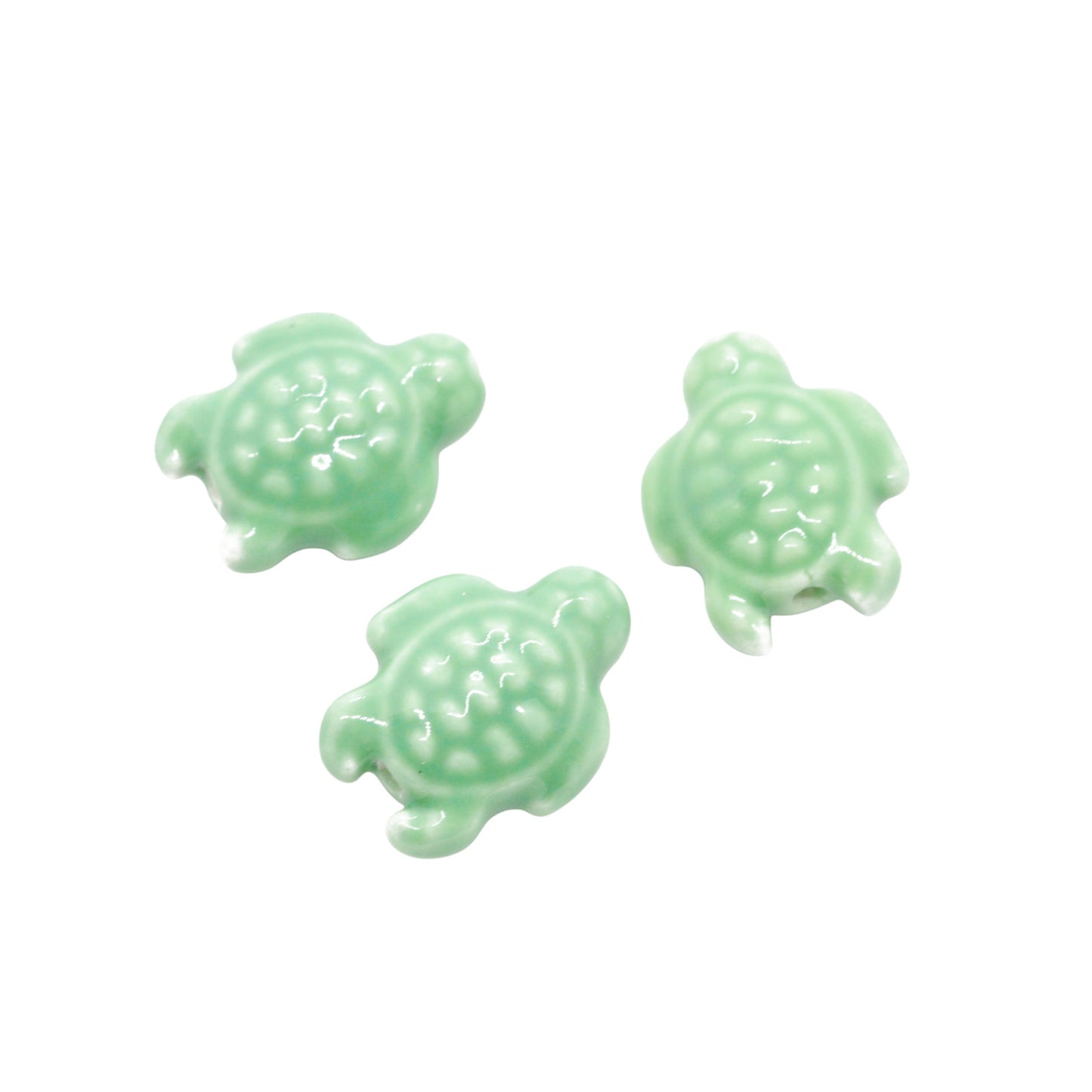 Porzellan Schildkröte grün / 19mm