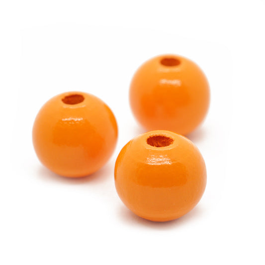 Holzperle Kugel orange / Ø 16 mm