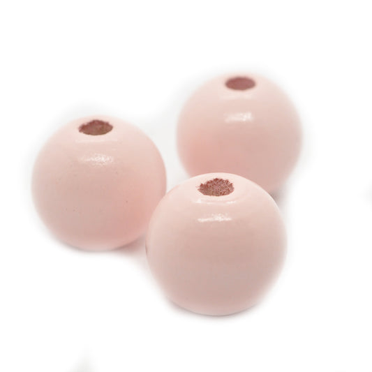Holzperle Kugel rosa / Ø 16 mm