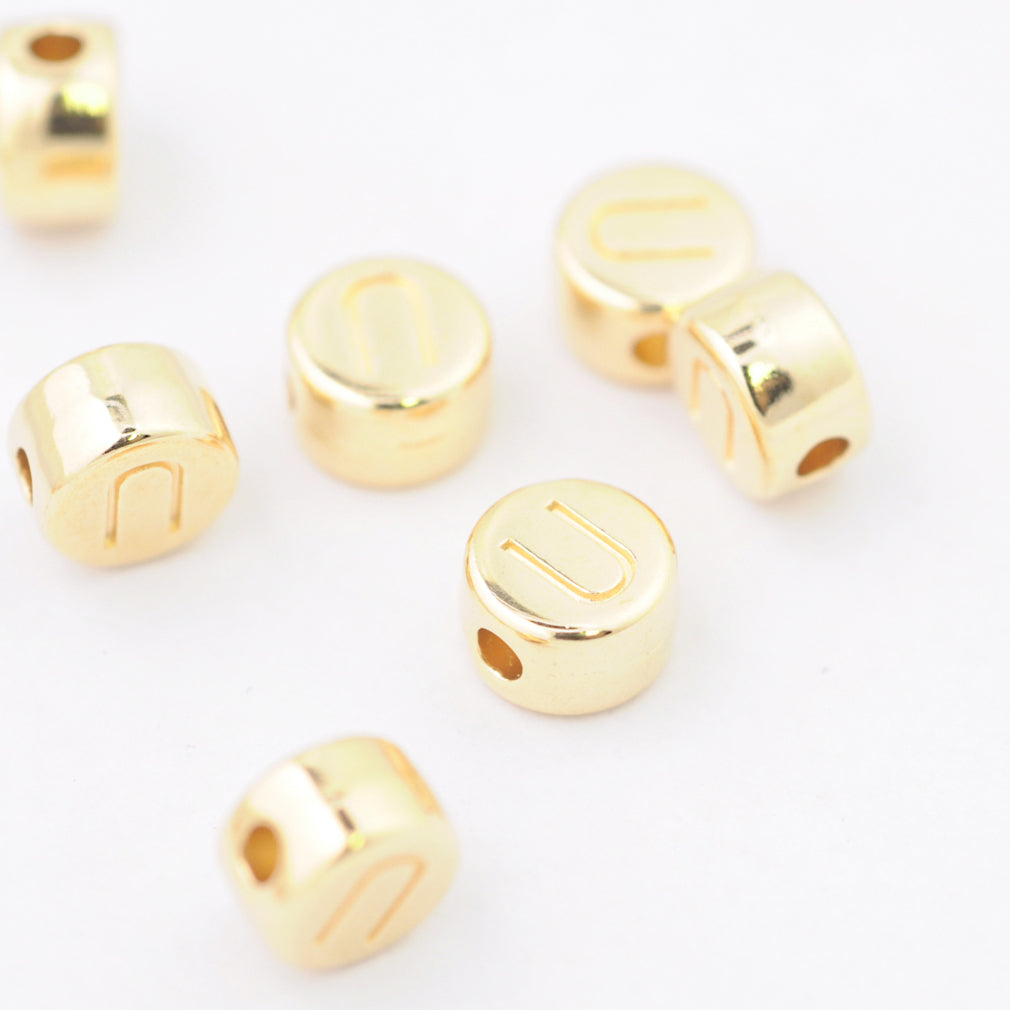 Buchstabe Element / 24k vergoldet / Ø 7 mm