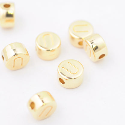 Buchstabe Element / 24k vergoldet / Ø 7 mm