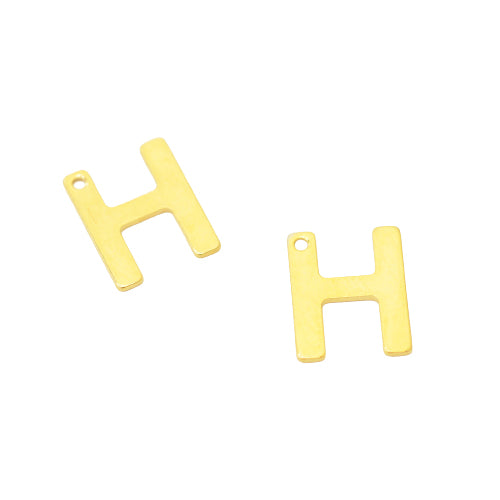 Letter Pendant A / stainless steel / gold plated / 12mm