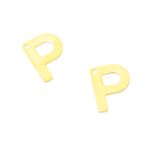 Letter Pendant A / stainless steel / gold plated / 12mm