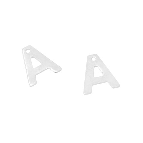 Letter Pendant A / stainless steel / silver colored / 12mm