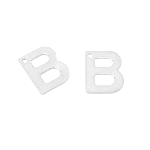 Letter Pendant A / stainless steel / silver colored / 12mm