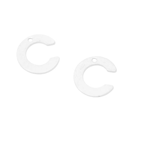 Letter Pendant A / stainless steel / silver colored / 12mm
