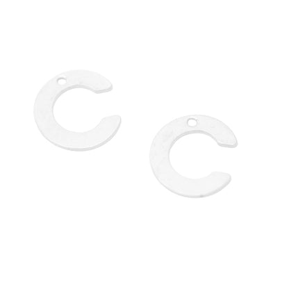 Letter Pendant A / stainless steel / silver colored / 12mm