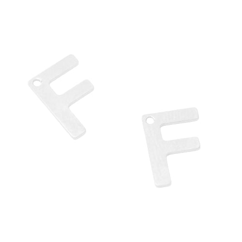 Letter Pendant A / stainless steel / silver colored / 12mm