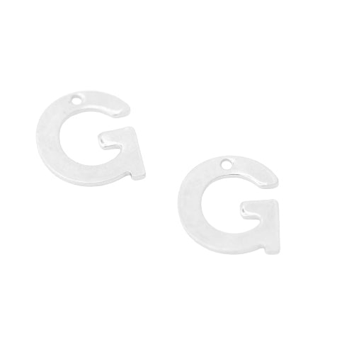Letter Pendant A / stainless steel / silver colored / 12mm