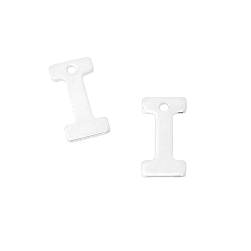 Letter Pendant A / stainless steel / silver colored / 12mm