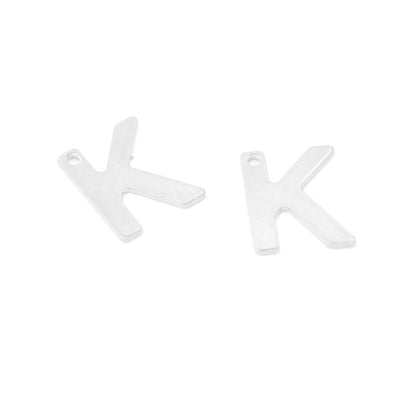 Letter Pendant A / stainless steel / silver colored / 12mm