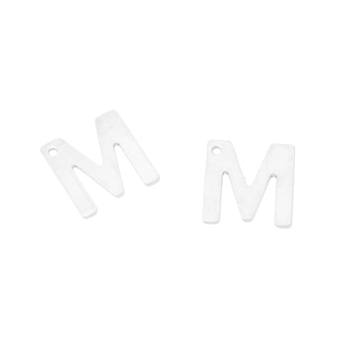 Letter Pendant A / stainless steel / silver colored / 12mm
