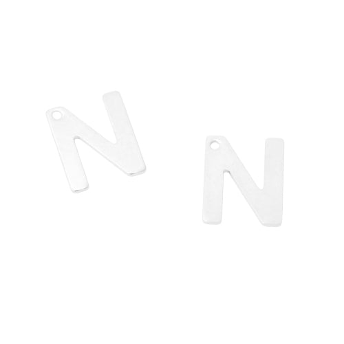 Letter Pendant A / stainless steel / silver colored / 12mm
