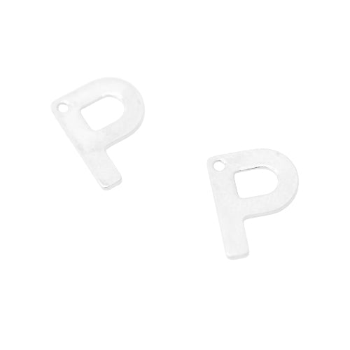 Letter Pendant A / stainless steel / silver colored / 12mm