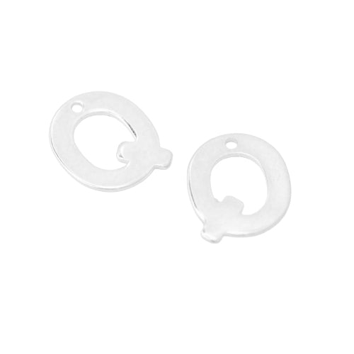 Letter Pendant A / stainless steel / silver colored / 12mm