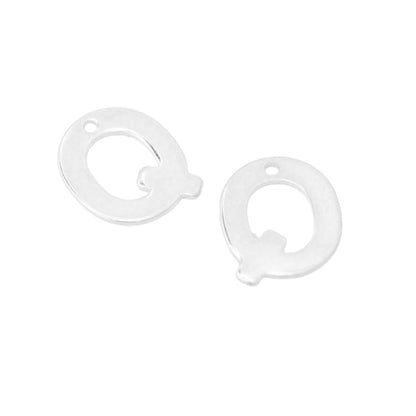 Letter Pendant A / stainless steel / silver colored / 12mm