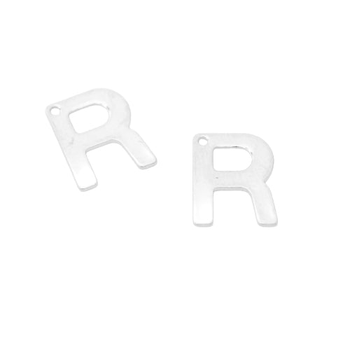 Letter Pendant A / stainless steel / silver colored / 12mm