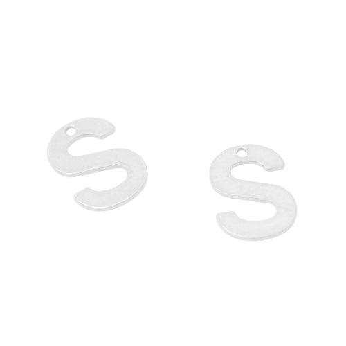 Letter Pendant A / stainless steel / silver colored / 12mm