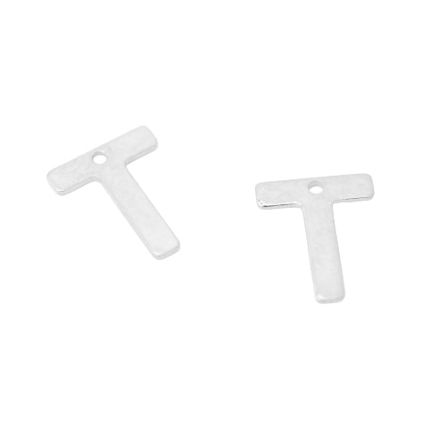 Letter Pendant A / stainless steel / silver colored / 12mm