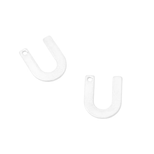 Letter Pendant A / stainless steel / silver colored / 12mm