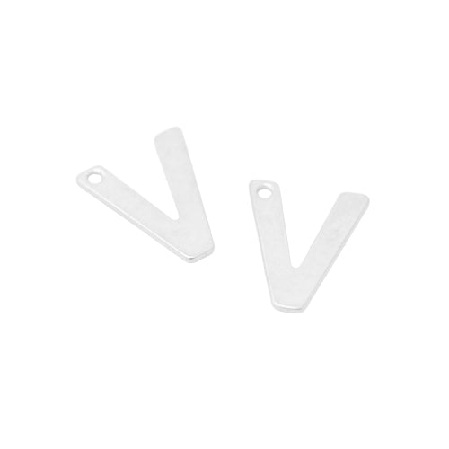 Letter Pendant A / stainless steel / silver colored / 12mm