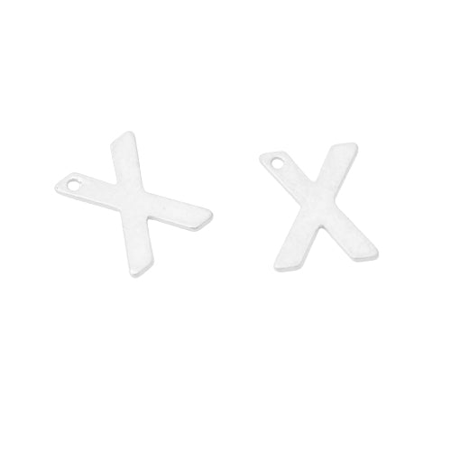 Letter Pendant A / stainless steel / silver colored / 12mm