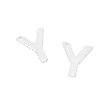 Letter Pendant A / stainless steel / silver colored / 12mm