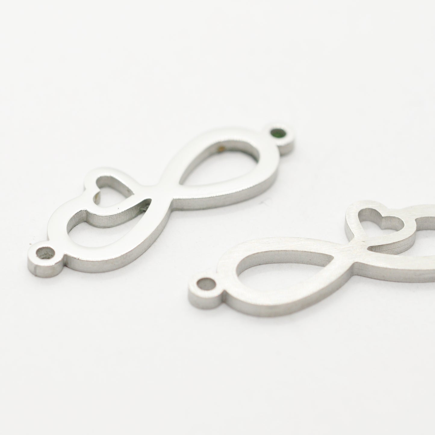 Infinity Herz Verbinder Edelstahl / 10x25mm