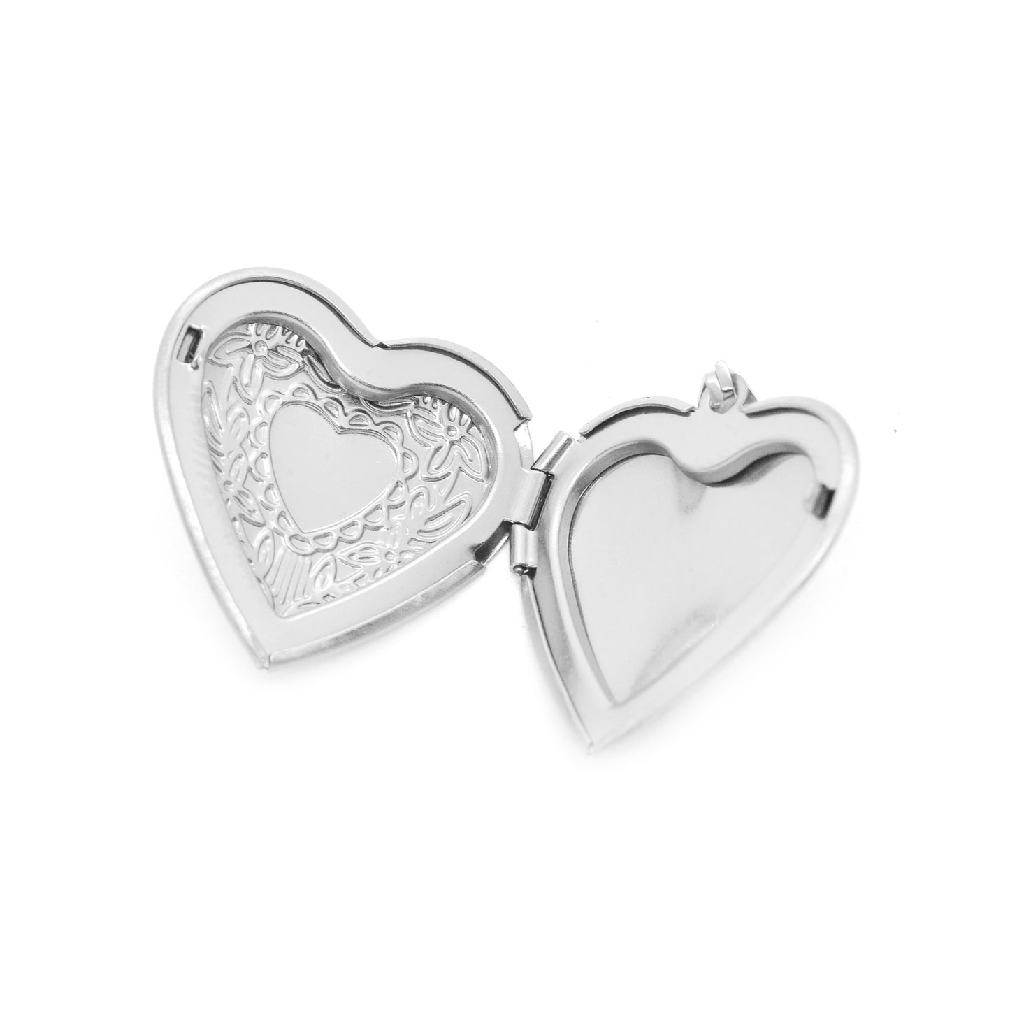 Herz Medaillon Edelstahl vintage / 28mm