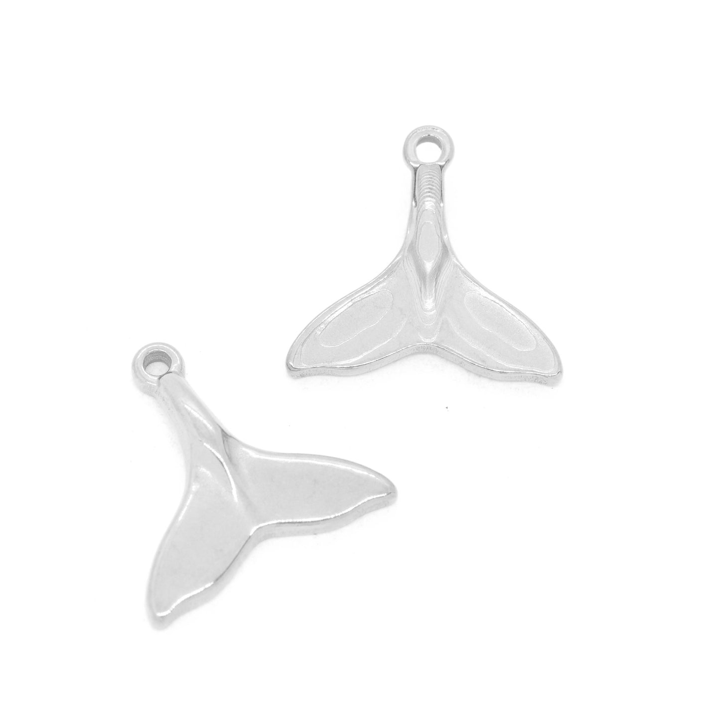 Edelstahl Anhänger / Walflosse / Whale Tail / 18mm