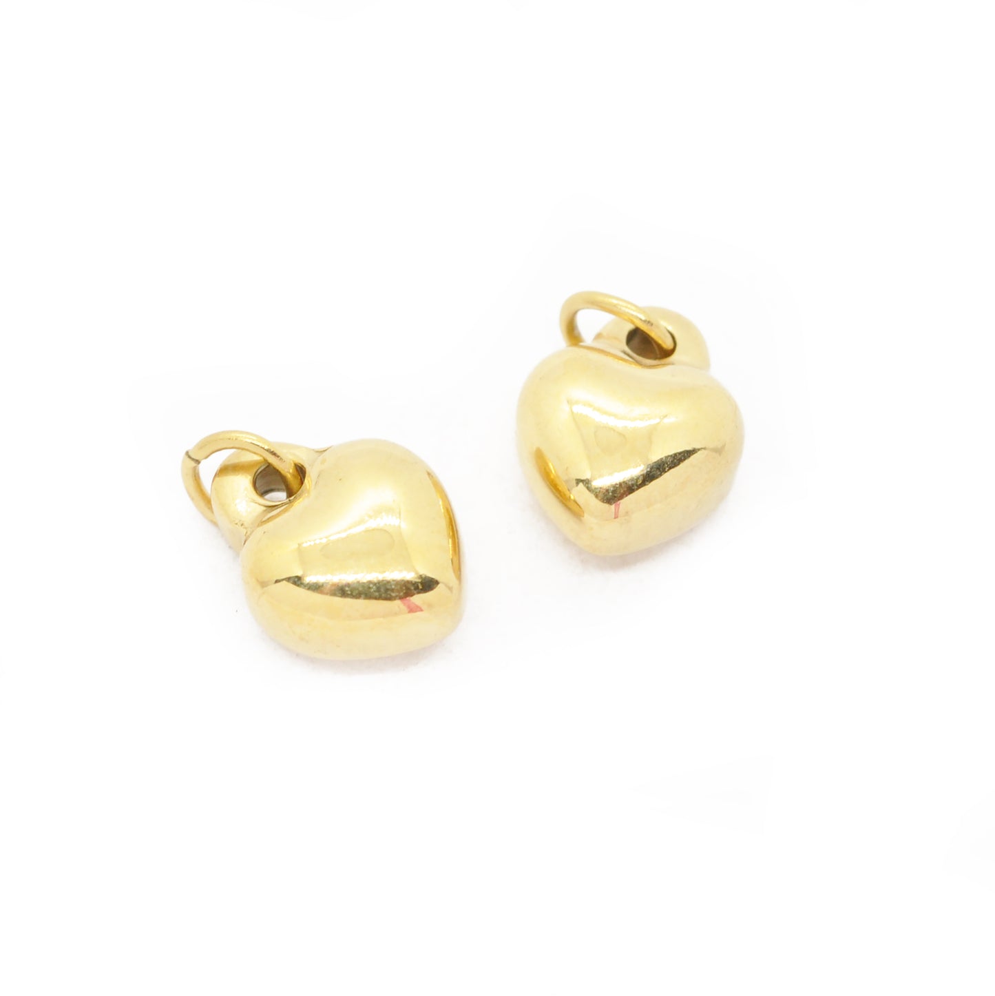 Edelstahl 3D Herz Charm / 8mm