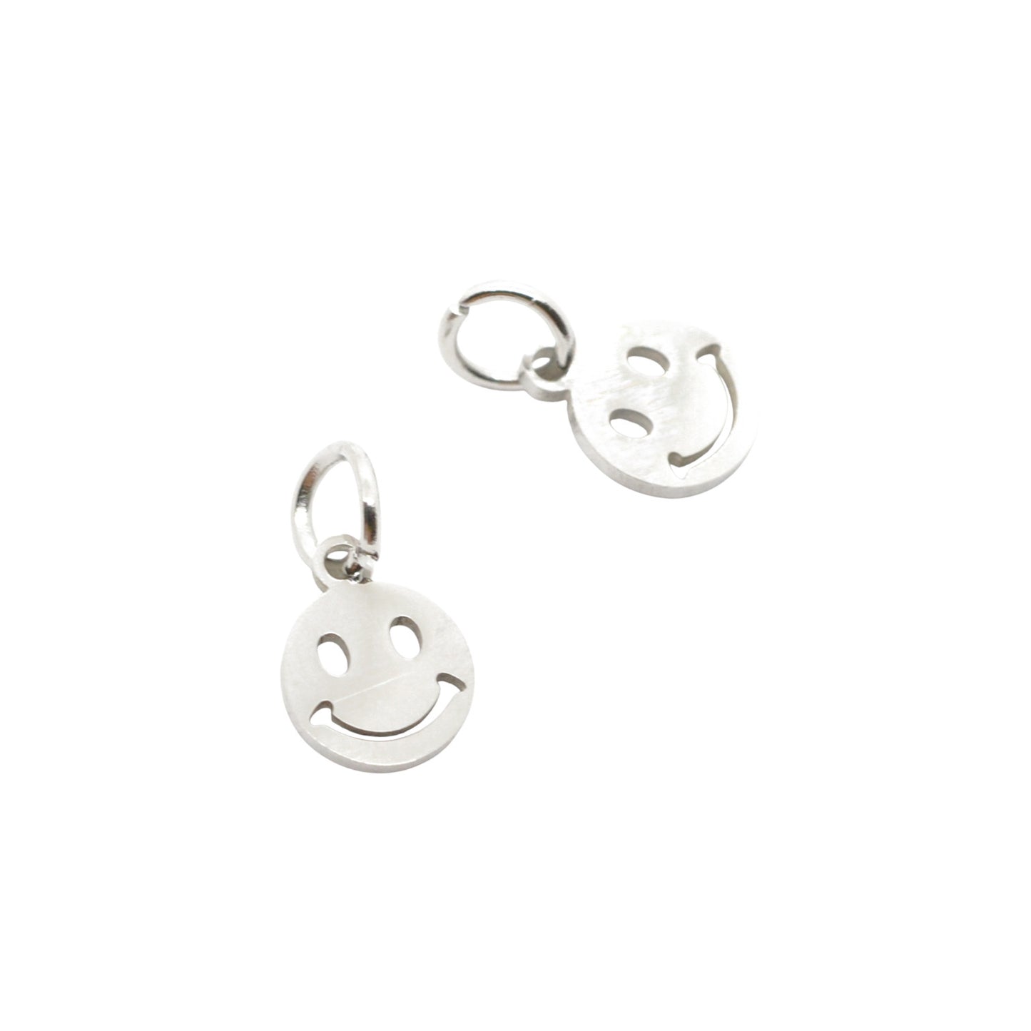 Smiley Anhänger Charm Edelstahl / 8mm