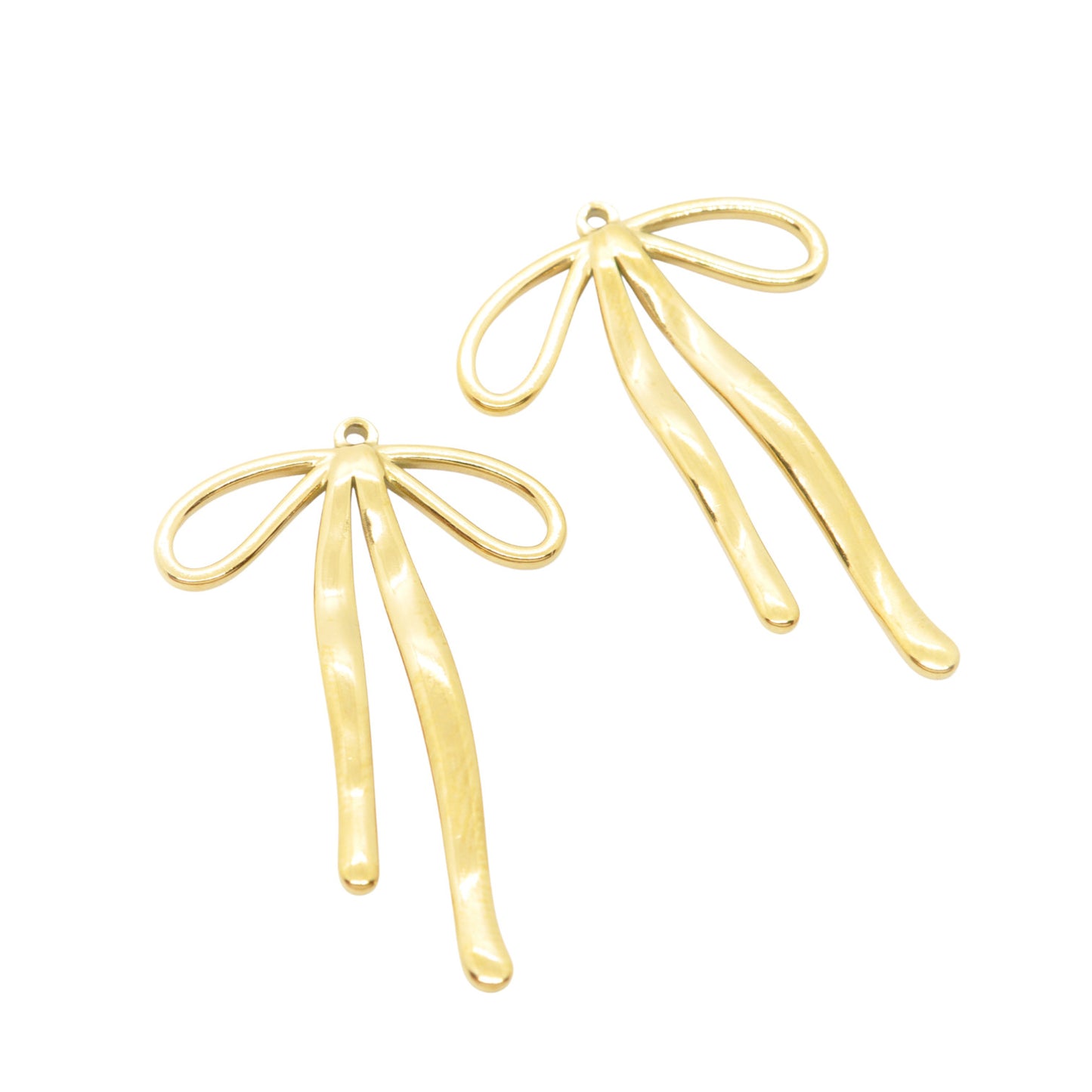 XL Schleife Anhänger Charm Edelstahl / 40mm