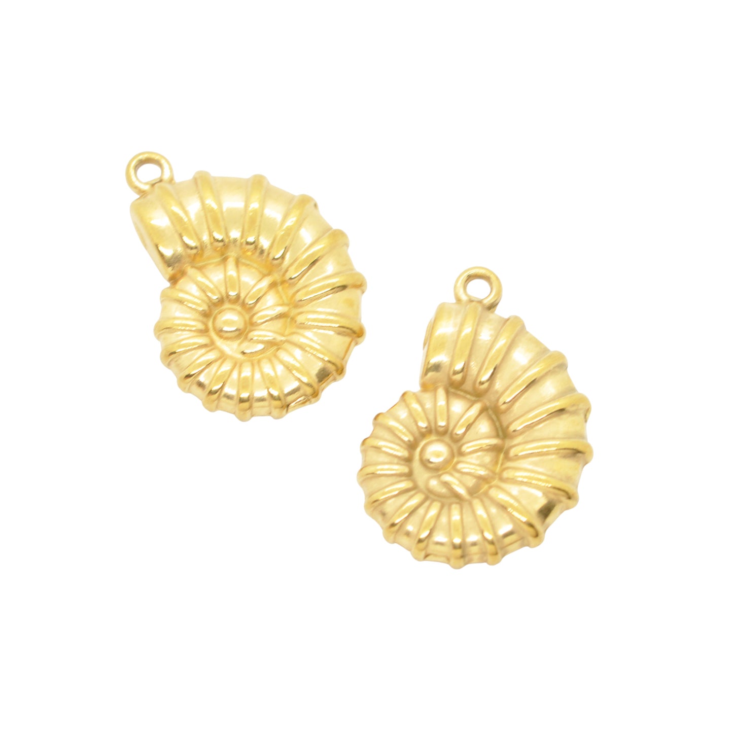 Ammoniten Anhänger Charm Edelstahl / 22mm