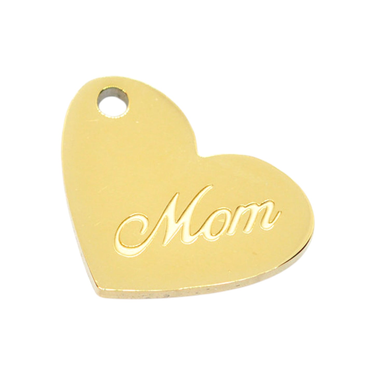 Mom Anhänger / Charm Edelstahl verg. / 16mm