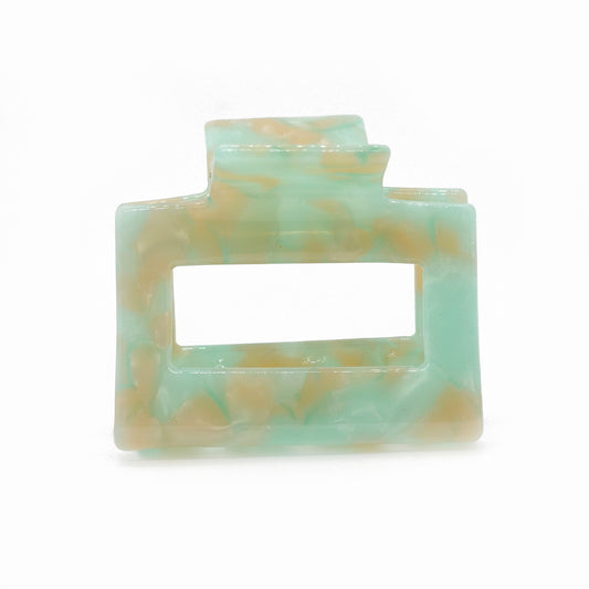 Haarklammer / Geometric wild hibiscus mint