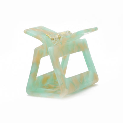 Haarklammer / Geometric wild hibiscus mint