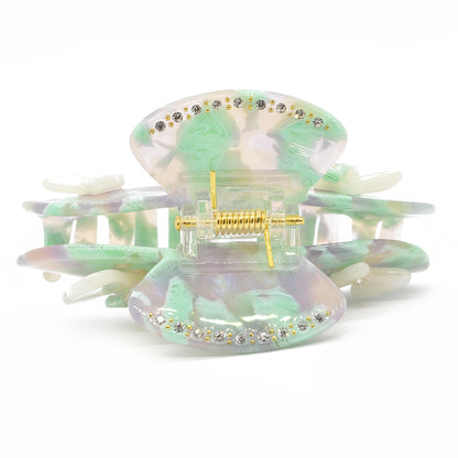 Haarklammer / 3 bling butterflies pastell clouds