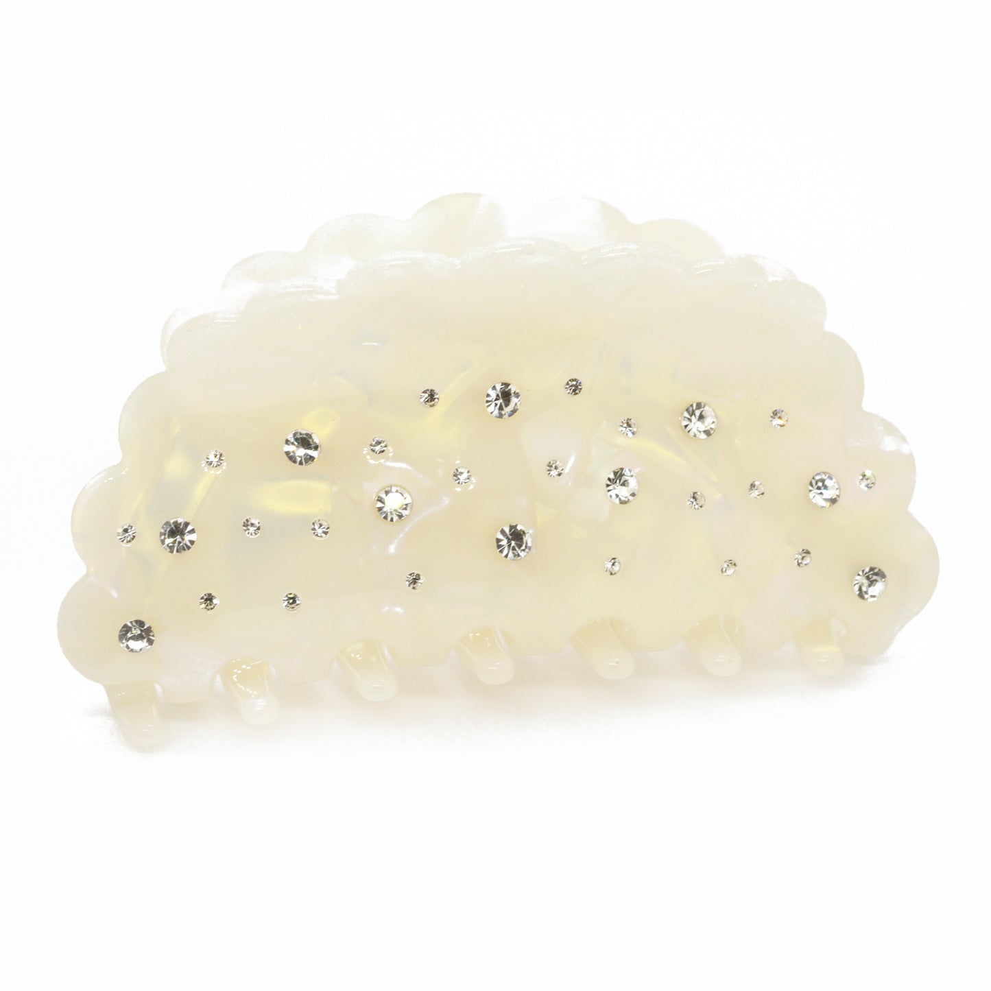 Haarklammer / bling flowers pastell clouds