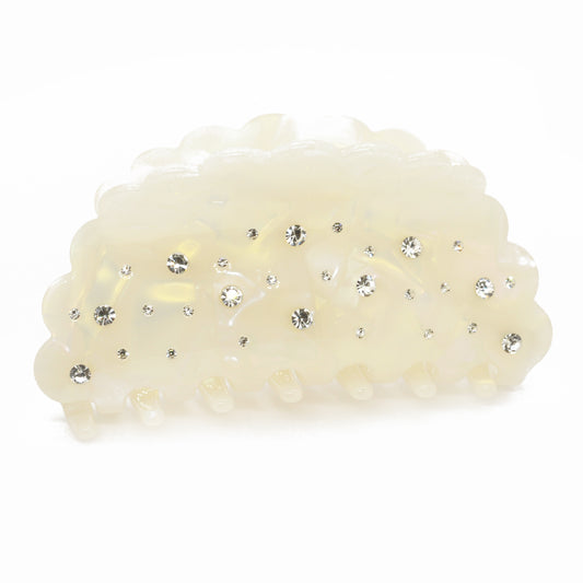 Haarklammer / bling flowers pastell clouds