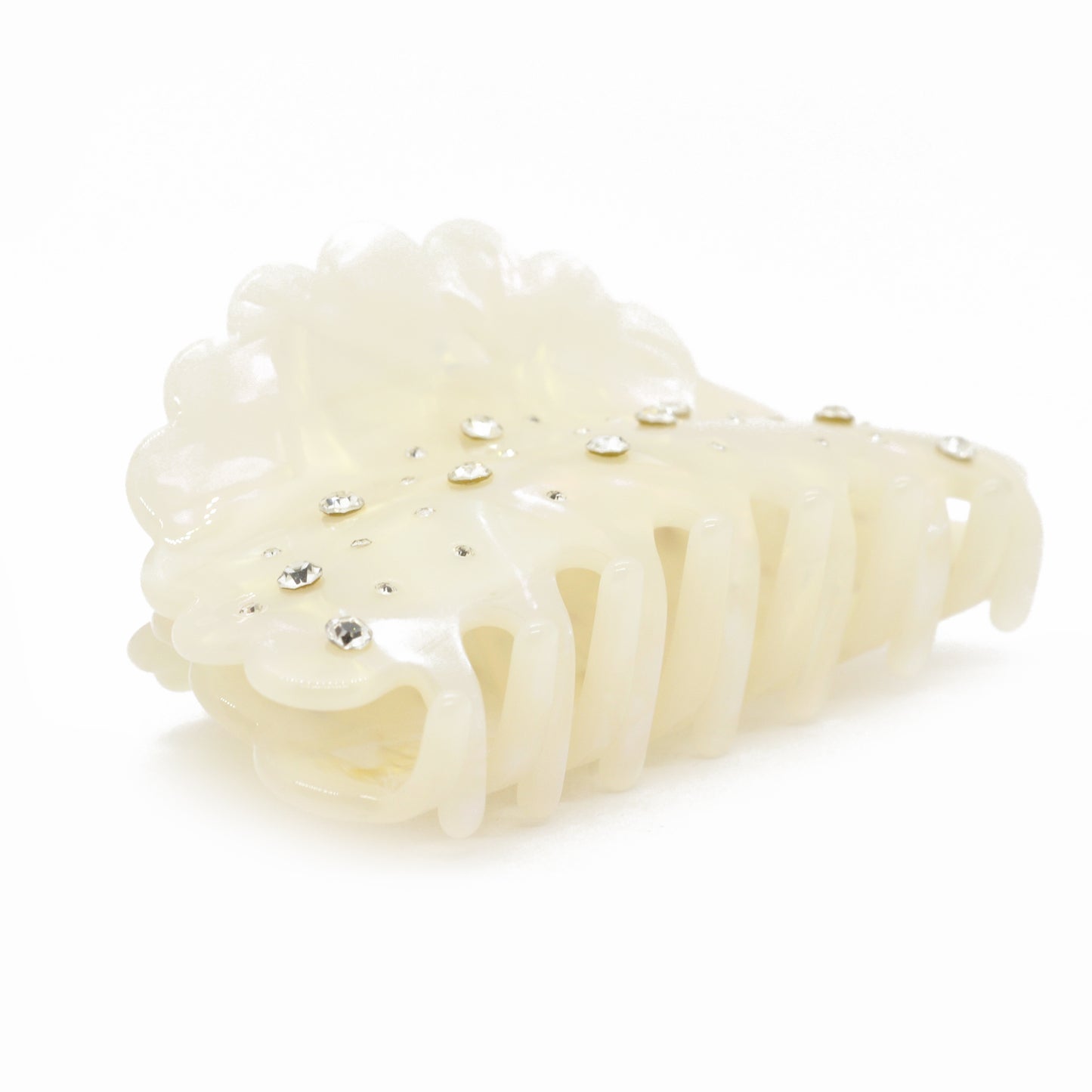 Haarklammer / bling flowers pastell clouds