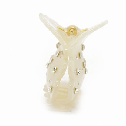 Haarklammer / bling flowers pastell clouds