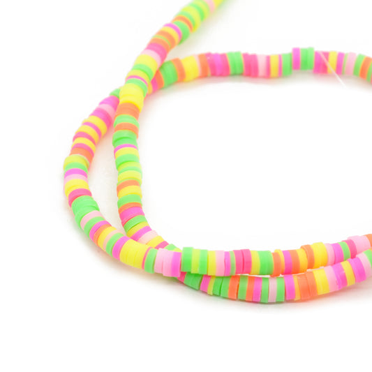 Katsuki disc beads / colored neon mix / Ø 4mm