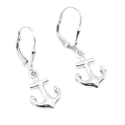Maritime anchor earrings / 925 sterling silver