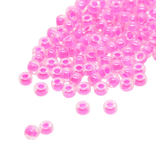 Miyuki Rocailles / neon pink inside colored  8/0 11gr. Ø 3mm (4301)